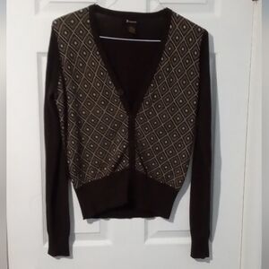 Stylish Black and Brown Men's Cardigan